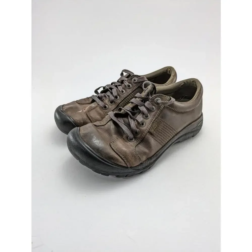 Mens KEEN Austin‎ Oxfords Brown Leather Outdoor Hiking Shoes 1007722 Size 10